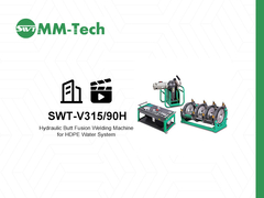 Máy hàn ống nhựa PE 350mm bằng phương pháp đối đầu để trình diễn vận hành hệ thống nước