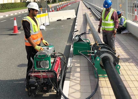 Máy hàn đối đầu ống HDPE 200-450mm, đạt tiêu chuẩn hàn DVS 2207