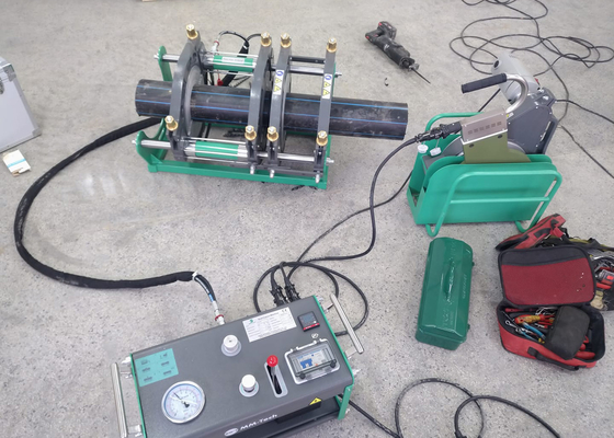 Máy hàn mông thủy lực Fusion để hàn ống hdpe 90mm
