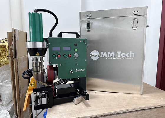 Máy hàn bạt bàn, máy hàn nhiệt khí SWT-PAU, hàn mép/ống luồn, có dây