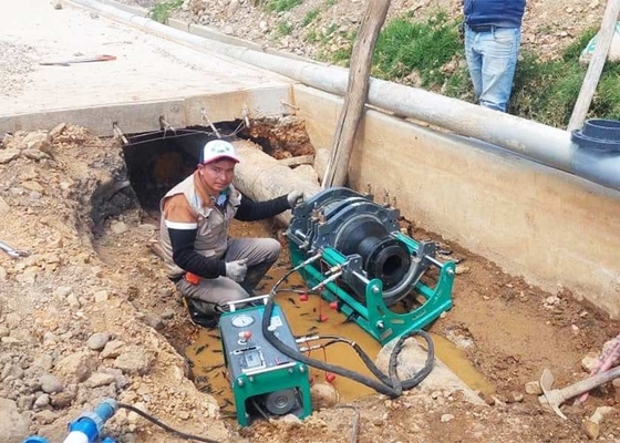 Cấu trúc có thể tháo rời nhanh Các máy hàn đít thủy lực cho máy bơm nhiệt địa nhiệt